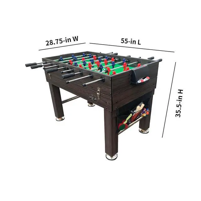 Alt view image 2 of 7 - KICK Morpheus 55" 5-in-1 Multi-Game Table Foosball, Billiards/Pool, Ping Pong, Glide Hockey, and Basketball