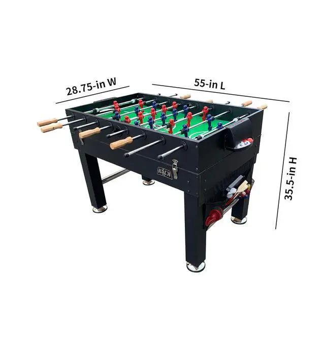 Alt view image 2 of 7 - KICK Morpheus 55" 5-in-1 Multi-Game Table Foosball, Billiards/Pool, Ping Pong, Glide Hockey, and Basketball