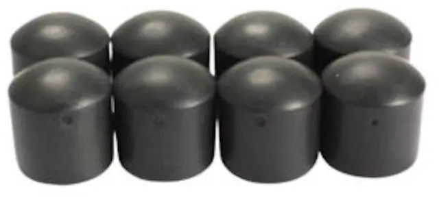 Main image of KICK Black End Cap for 1/2" Rods - 8 Pack