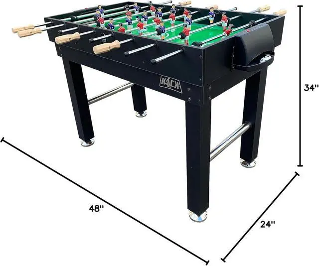 Alt view image 2 of 7 - KICK Hexad 48" 6-in-1 Multi Game Table Foosball, Billiards/Pool, Glide Hockey, Ping Pong, Mini-Shuffleboard & Mini-Bowling