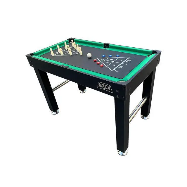 Alt view image 6 of 7 - KICK Hexad 48" 6-in-1 Multi Game Table Foosball, Billiards/Pool, Glide Hockey, Ping Pong, Mini-Shuffleboard & Mini-Bowling