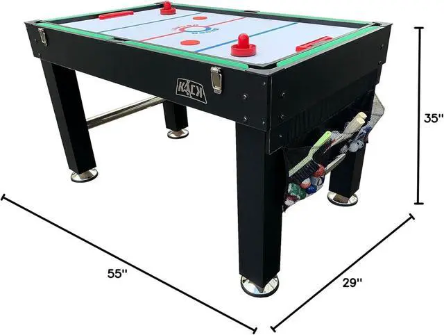 Alt view image 3 of 7 - KICK Tetrad 55" 4-in-1 Multi Game Table Foosball, Billiards/Pool, Air Hockey & Ping Pong