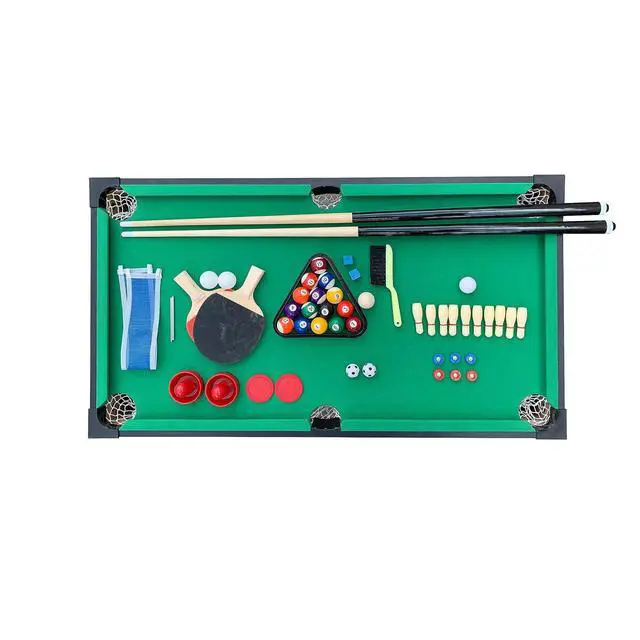 Alt view image 7 of 7 - KICK Hexad 48" 6-in-1 Multi Game Table Foosball, Billiards/Pool, Glide Hockey, Ping Pong, Mini-Shuffleboard & Mini-Bowling