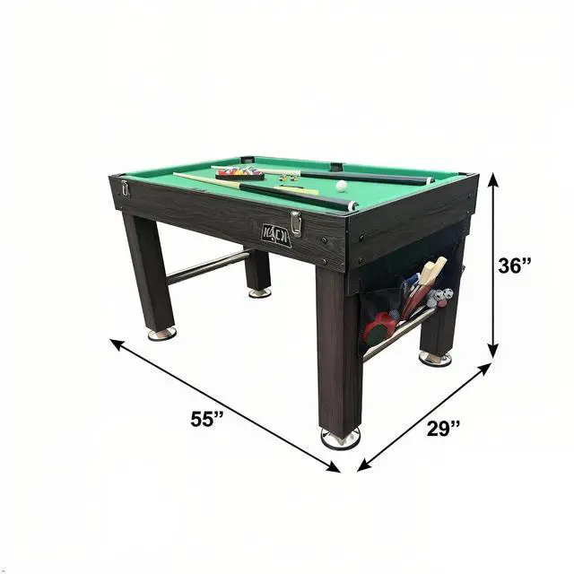 Alt view image 3 of 7 - KICK Tetrad 55" 4-in-1 Multi Game Table Foosball, Billiards/Pool, Air Hockey & Ping Pong
