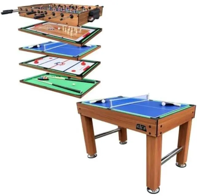 Main image of KICK Pentacle 55" 5-in-1 Multi Game Table Foosball, Billiards/Pool, Push Hockey, Shuffleboard & Bowling