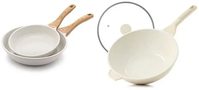 Main image of 4.5 Quart Ceramic Nonstick Wok Pan, Nonstick Frying Pan Skillets(8+10 Inch)
