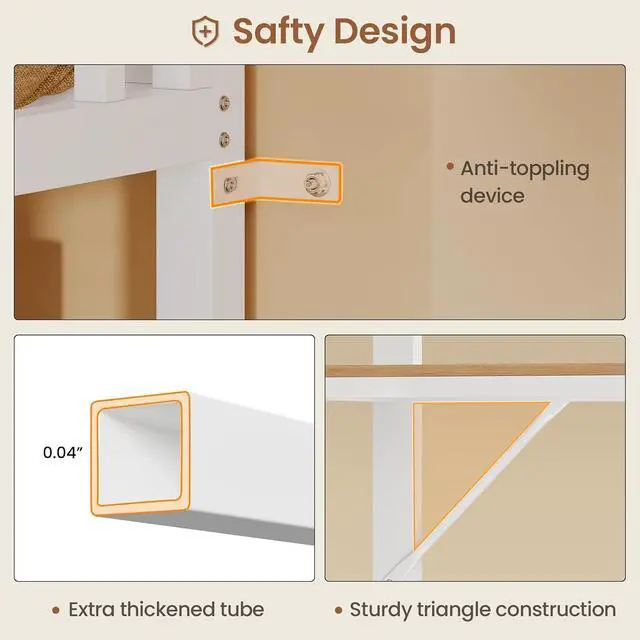 Alt view image 7 of 7 - Loft Bed Twin Size with L Shape Desk,4 Drawers,Cloth hanging rack,2-Tier Storage Shelves Metal Loft Bed Frame with Power Outlet and LED Lighted,No Box Spring Needed,Space-Saving,Noise Free (White)