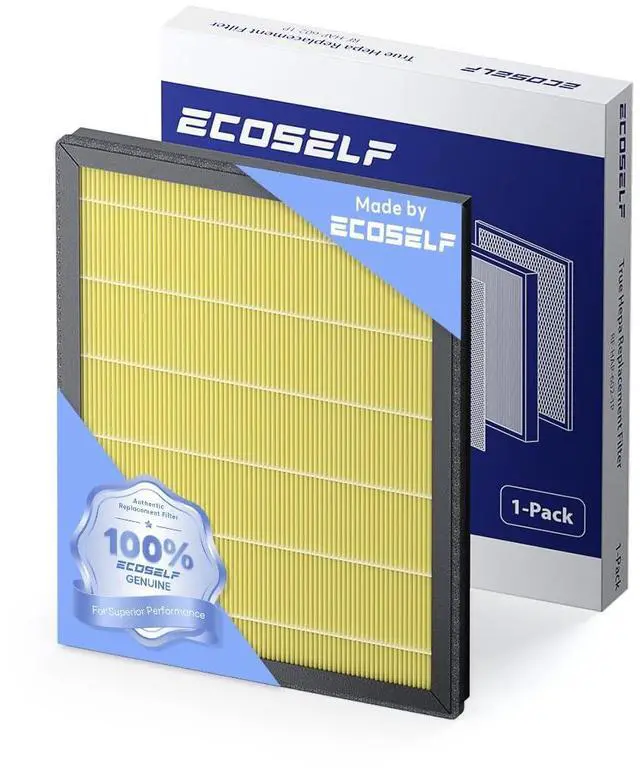 Main image of ECOSELF Genuine Replacement Air Purifier Pet Allergy Filter for HAP602/ HAP602WF Air Purifier Filter, 3-Stage Filtration Repacement for High-Efficient Filtration (1 Pack), Yellow