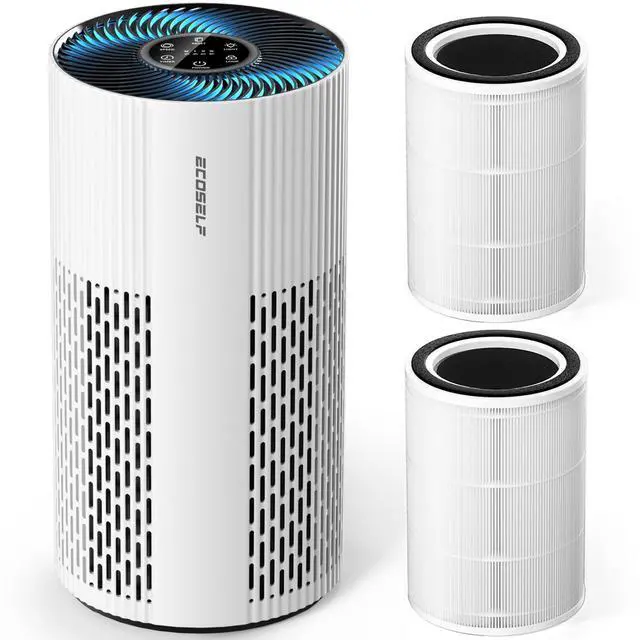 Main image of ECOSELF Air Purifiers for Home Large Room HAP604 & Air Purifier Replacement Filter, 2 Pack