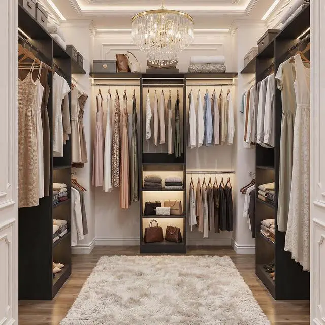 Alt view image 4 of 7 - 4FT Small Closet System, 80"H Closet Organizer System with 4 Closets Rods & 3 Shelves, 48" Closets Organizers and Storage for Small Bedrooms, Laundry Rooms, Cloakrooms, Black