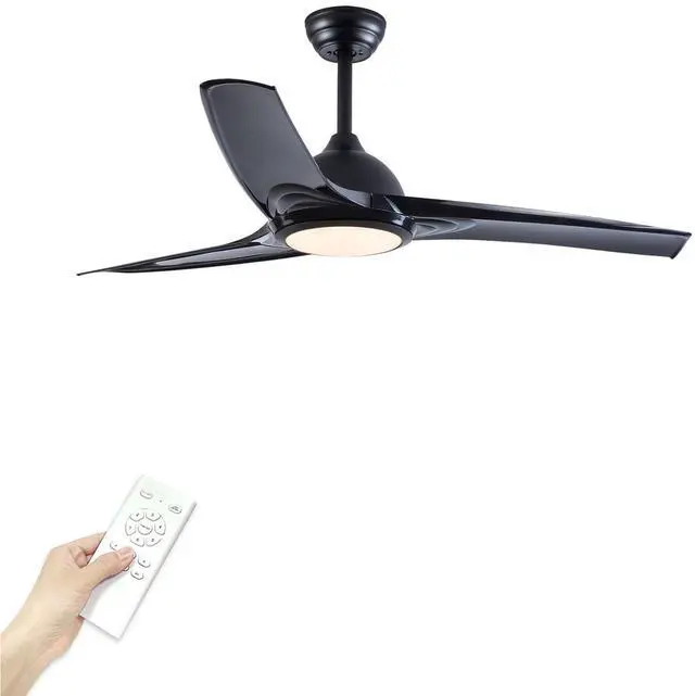 Main image of American Retro Ceiling Fans with Lights 42/52 inch Ceiling Fan with Remote Reversible 3CCT, Dimmable, Quiet, Black Small Ceiling Fan for Bedroom Indoor/Outdoor Use