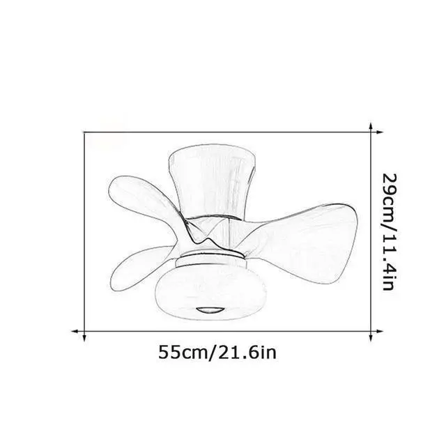 Alt view image 7 of 7 - 21.6 Inch Smart Ceiling Fan with Lights Modern Dimmable Ceiling Fan with Remote Mute Low Profile Ceiling Fan with Light Led Flush Mount Indoor Ceiling Fans Outdoor Ceiling Fans for Patios