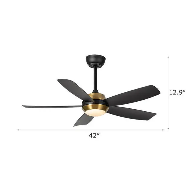 Alt view image 7 of 7 - Ceiling Fans with Lights 42 inch Ceiling Fan with Light and Remote 3CCT 6 Wind Speeds Reversible Modern Ceiling Fans for Bedroom Living Room Kitchen Indoor/Outdoor Use
