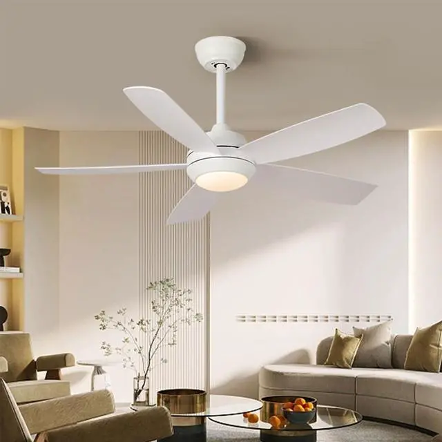 Alt view image 3 of 7 - Ceiling Fans with Lights 42 inch Ceiling Fan with Light and Remote 3CCT 6 Wind Speeds Reversible Modern Ceiling Fans for Bedroom Living Room Kitchen Indoor/Outdoor Use