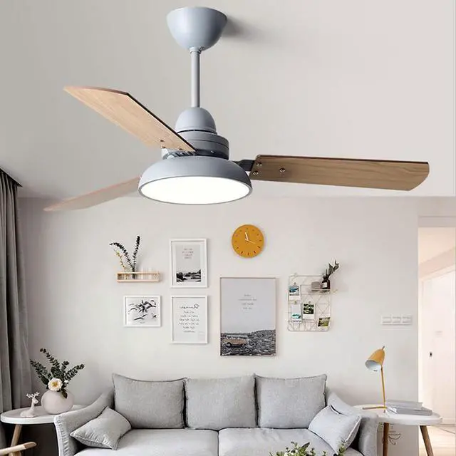 Alt view image 2 of 6 - Simple Mute Ceiling Fan with Lights 42 Inch Ceiling Fans with Lights and Remote LED Dimmable Ceiling Fan Light Modern Low Profile Fan Light for Bedroom Living Room