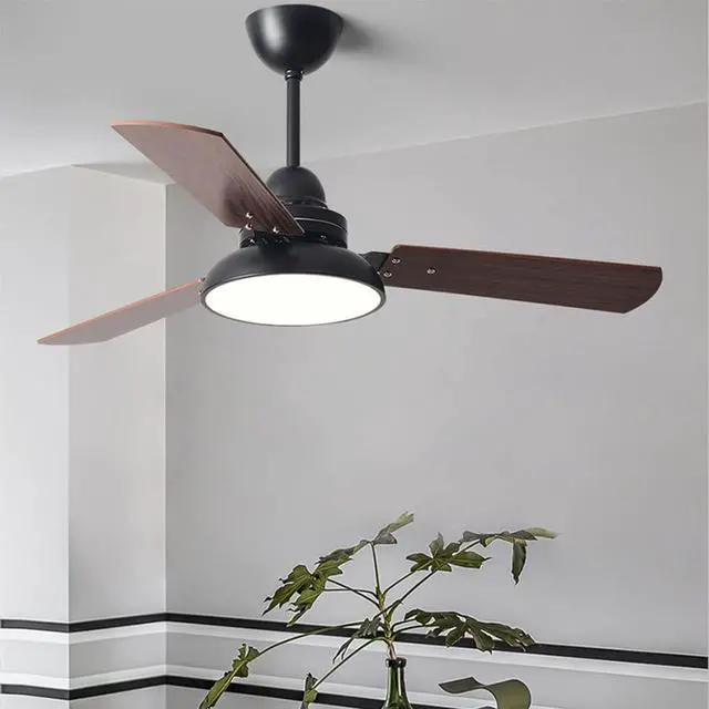 Alt view image 2 of 6 - Simple Mute Ceiling Fan with Lights 42 Inch Ceiling Fans with Lights and Remote LED Dimmable Ceiling Fan Light Modern Low Profile Fan Light for Bedroom Living Room