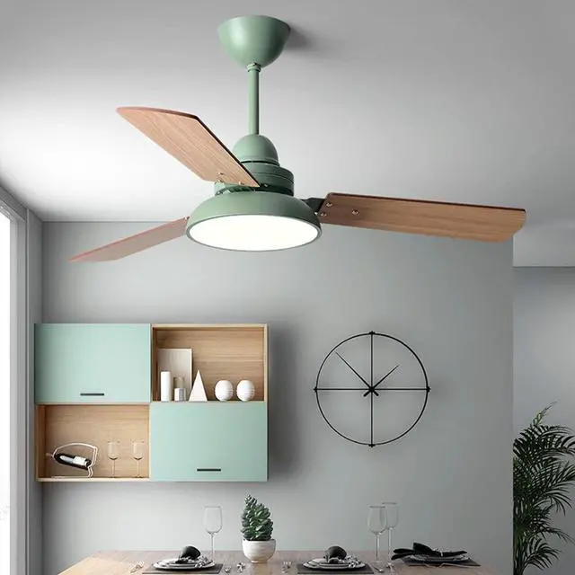 Alt view image 3 of 6 - Simple Mute Ceiling Fan with Lights 42 Inch Ceiling Fans with Lights and Remote LED Dimmable Ceiling Fan Light Modern Low Profile Fan Light for Bedroom Living Room