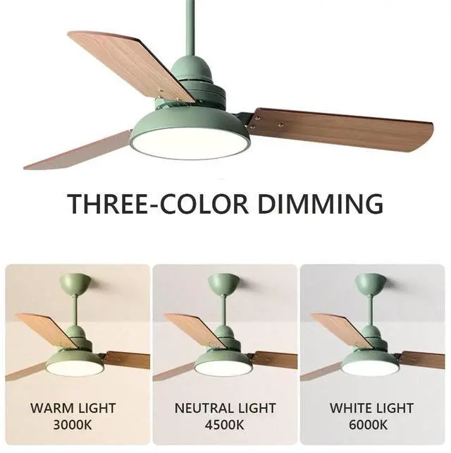 Alt view image 4 of 6 - Simple Mute Ceiling Fan with Lights 42 Inch Ceiling Fans with Lights and Remote LED Dimmable Ceiling Fan Light Modern Low Profile Fan Light for Bedroom Living Room
