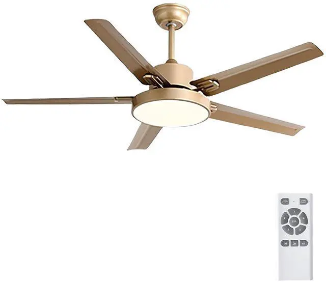 Main image of 42 Inch Ceiling Fan with Light Stainless Steel Ceiling Fans with Remote Control 3 Color Dimmable 5 Speeds Reversible DC Motor Modern Ceiling Fan for Patio Living Room Bedroom Office(Gold)