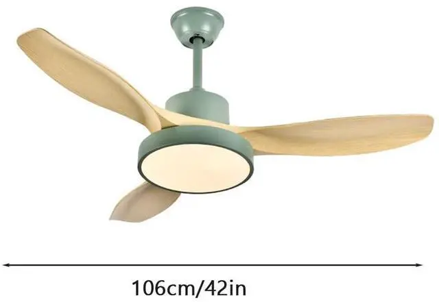 Alt view image 7 of 7 - Modern Wood Ceiling Fan with Lights with Remote Indoor Smart Ceiling Fan LED 3 Color Bedroom Ceiling Fan 3-Blade 42 Inch Mute Ceiling Fan with Lights Outdoor Ceiling Fans for Patios
