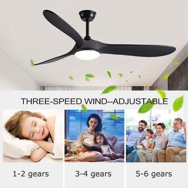 Alt view image 4 of 7 - 42 inch Ceiling Fan with Lights, Modern Indoor Ceiling Fan with Light and Remote 3CCT, Reversible, Timer, Mute 3-Blade Ceiling Fan for Bedroom Living Room Kids Room Small Space