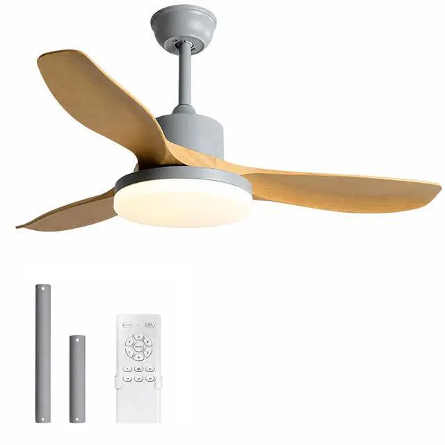 Main image of 42" Ceiling Fans with Lights, Modern Ceiling Fan with Lights and Remote Control, Reversible DC Motors, 3CCT Dimmable Timer Noiseless 6 Speed Ceiling Fans for Farmhouse Bedroom Patio Balcony