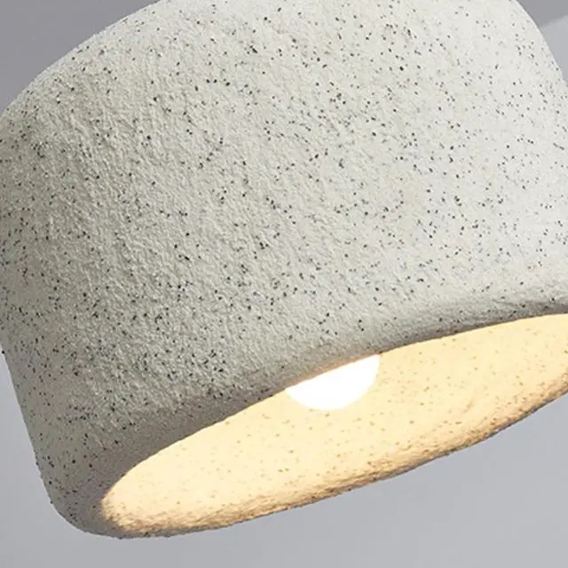 Alt view image 6 of 7 - Wabi-Sabi Style Pendant Light Lighting 1 Light Modern Pendant lamp Japanese Indoor Semi Flush Mount Hanging Light E26 Concrete Finish Ceiling Pendant Fixtures for Living Room Bedroom Kitchen