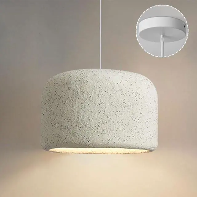 Main image of Wabi-Sabi Style Pendant Light Lighting 1 Light Modern Pendant lamp Japanese Indoor Semi Flush Mount Hanging Light E26 Concrete Finish Ceiling Pendant Fixtures for Living Room Bedroom Kitchen