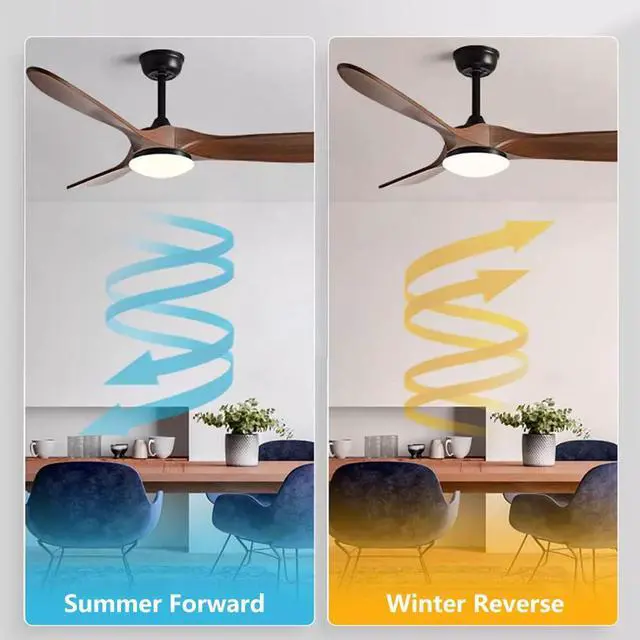 Alt view image 3 of 7 - 42 inch Ceiling Fan with Lights, Modern Indoor Ceiling Fan with Light and Remote 3CCT, Reversible, Timer, Mute 3-Blade Ceiling Fan for Bedroom Living Room Kids Room Small Space