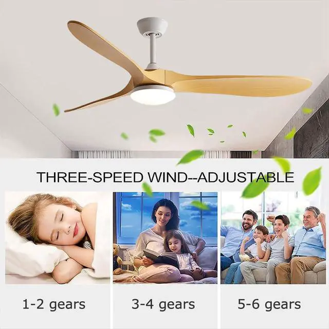 Alt view image 4 of 7 - 42 inch Ceiling Fan with Lights, Modern Indoor Ceiling Fan with Light and Remote 3CCT, Reversible, Timer, Mute 3-Blade Ceiling Fan for Bedroom Living Room Kids Room Small Space