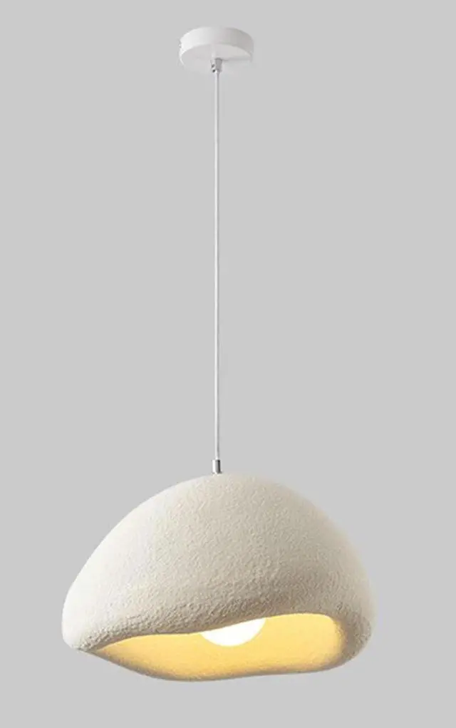 Main image of Indoor Pendant Light Fixture Japanese Wabi-Sabi Style Pendant Light Modern Resin Bird Nest Shape Hanging Light Adjustable Ceiling Pendant Lamp for Kitchen Island Bedroom Dining Lighting