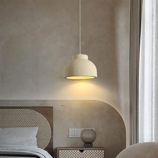 Alt view image 2 of 6 - Modern Pendant Light Fixture Simple Wabi-Sabi Style Hanging Light Indoor Adjustable Ceiling Hanging Pendant lamp for Dining Room Hallway Bedroom Foyer Living Room Kitchen
