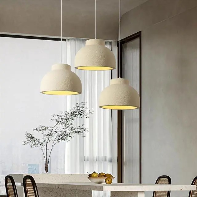 Alt view image 3 of 6 - Modern Pendant Light Fixture Simple Wabi-Sabi Style Hanging Light Indoor Adjustable Ceiling Hanging Pendant lamp for Dining Room Hallway Bedroom Foyer Living Room Kitchen