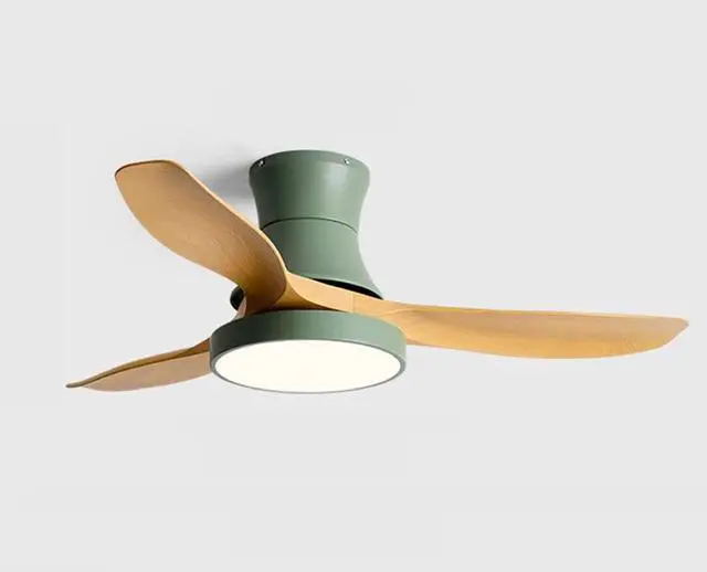 Main image of Modern Simple Ceiling Fan with Lights 42 Inch with Remote Ceiling Fan Light LED 3 Color Dimmable Smart Ceiling Fan Flush Mount Bedroom Living Room Ceiling Lighting Fixture
