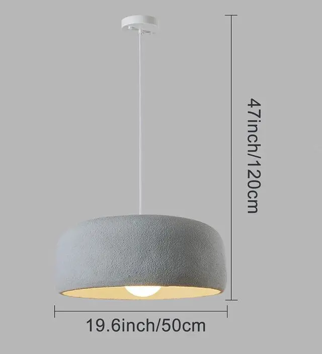 Alt view image 5 of 5 - Industrial Kitchen Island Pendant Light Fixture Japanese Wabi-Sabi Resin Pendant Light Modern E26 Ceiling Hanging Pendant lamp for Dining Room Hallway Bedroom Foyer Living Room Kitchen