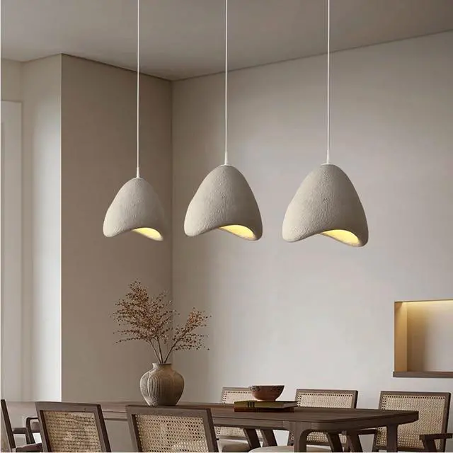 Alt view image 2 of 5 - Japanese Style Modern Pendant Light Wabi-Sabi Bird Nest Shape Hanging Light 15.7inch Large Indoor Pendant Lighting E26 Ceiling Pendant Fixtures for Living Room Bedroom Kitchen