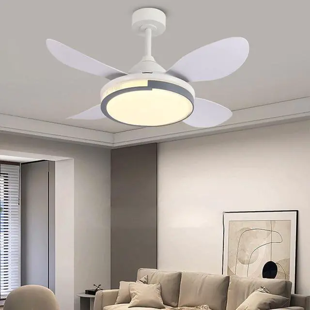 Alt view image 2 of 7 - 42 Inch Outdoor Ceiling Fan with Light with Remote LED Smart Ceiling Fan Low Profile Bedroom Mute Fan Light 6 Speed 3 Color Smart Ceiling Fan with Light Ceiling Fan Propeller 5 Blade