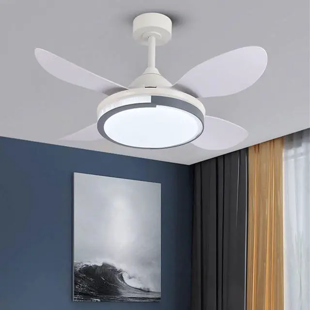 Alt view image 3 of 7 - 42 Inch Outdoor Ceiling Fan with Light with Remote LED Smart Ceiling Fan Low Profile Bedroom Mute Fan Light 6 Speed 3 Color Smart Ceiling Fan with Light Ceiling Fan Propeller 5 Blade
