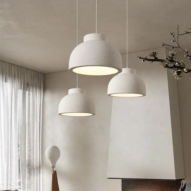 Alt view image 3 of 7 - Modern Pendant Light Fixture Simple Wabi-Sabi Style Hanging Light Indoor Adjustable Ceiling Hanging Pendant lamp for Dining Room Hallway Bedroom Foyer Living Room Kitchen