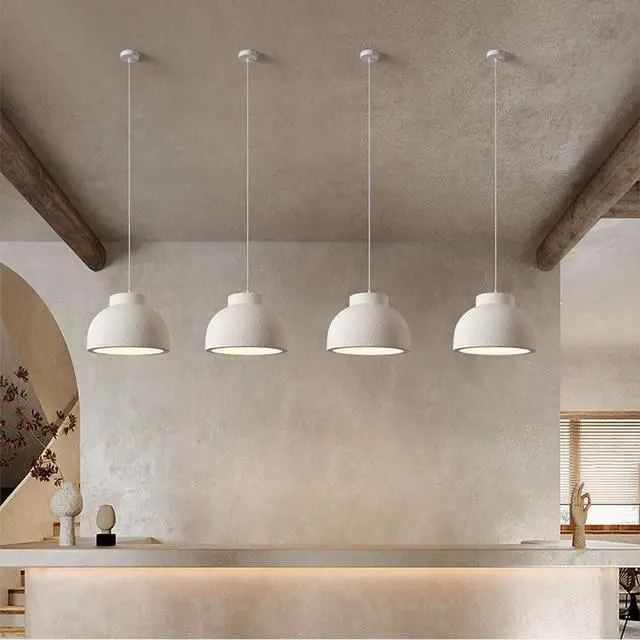 Alt view image 2 of 7 - Modern Pendant Light Fixture Simple Wabi-Sabi Style Hanging Light Indoor Adjustable Ceiling Hanging Pendant lamp for Dining Room Hallway Bedroom Foyer Living Room Kitchen
