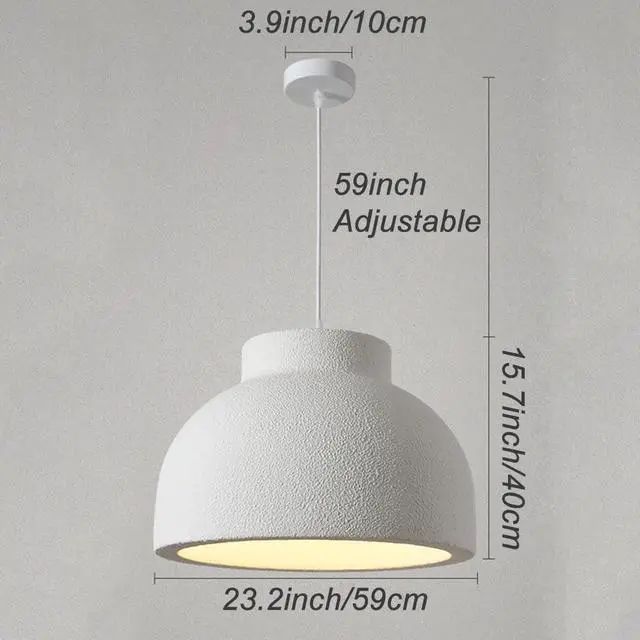 Alt view image 7 of 7 - Modern Pendant Light Fixture Simple Wabi-Sabi Style Hanging Light Indoor Adjustable Ceiling Hanging Pendant lamp for Dining Room Hallway Bedroom Foyer Living Room Kitchen