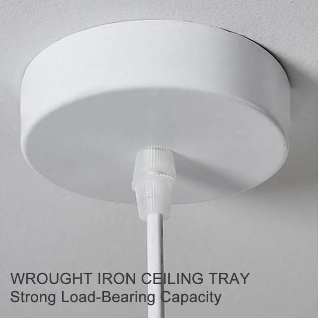 Alt view image 5 of 6 - Japanese Style Modern Pendant Light Wabi-Sabi Bird Nest Shape Hanging Light 15.7inch Large Indoor Pendant Lighting E26 Ceiling Pendant Fixtures for Living Room Bedroom Kitchen