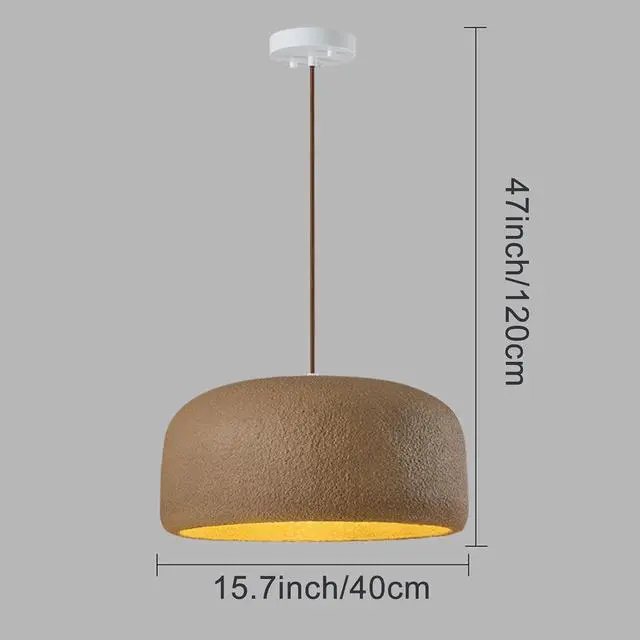 Alt view image 4 of 4 - Industrial Kitchen Island Pendant Light Fixture Japanese Wabi-Sabi Resin Pendant Light Modern E26 Ceiling Hanging Pendant lamp for Dining Room Hallway Bedroom Foyer Living Room Kitchen