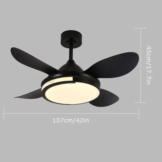 Alt view image 5 of 5 - 42 Inch Outdoor Ceiling Fan with Light with Remote LED Smart Ceiling Fan Low Profile Bedroom Mute Fan Light 6 Speed 3 Color Smart Ceiling Fan with Light Ceiling Fan Propeller 5 Blade
