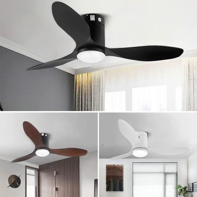 Alt view image 5 of 7 - Remote Simple Ceiling Fan with Lights Indoor Ceiling-Mounted Ceiling Fans with Light 48 Inch Farmhouse Ceiling Fan with Light Modern Smart Bedroom Living Room Ceiling Fan