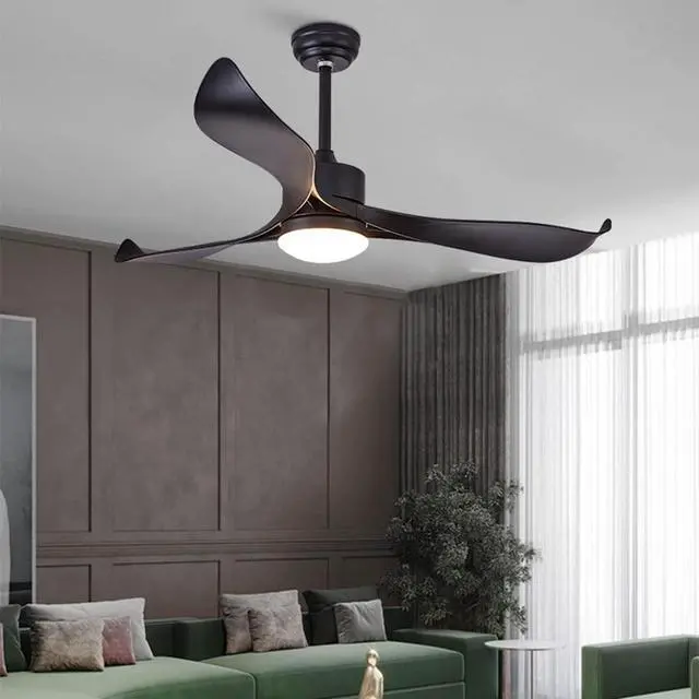 Alt view image 3 of 7 - Black Ceiling Fan with Lights 3 Color Dimmable Ceiling Fan Light 52 Inch with Remote Fan Light Modern LED Indoor Ceiling Fan for Bedroom, Living Room, Kids Room