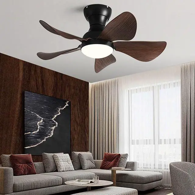 Alt view image 2 of 7 - Modern Flush Mount Ceiling Fan with Lights 29 Inch with Remote Small Ceiling Fan with Light Flush Mount Low Profile Ceiling Fan for Bedroom Outdoor Ceiling Fans for Patios with Light
