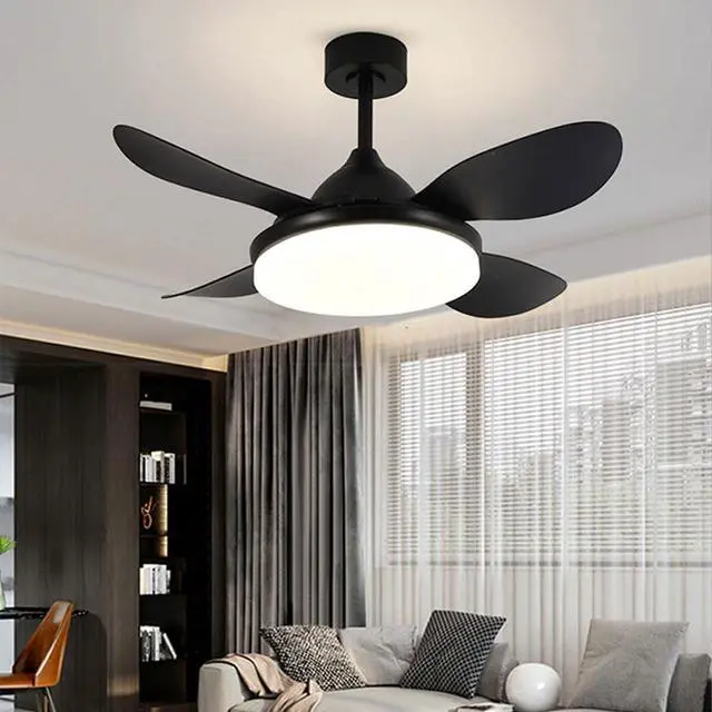 Alt view image 6 of 7 - Modern Flush Mount Ceiling Fan with Lights LED Ceiling Fans with Lights and Remote 36 Inch Small Ceiling Fan with Light Mute Low Profile Bedroom Ceiling Fan Outdoor Ceiling Fans for Patios