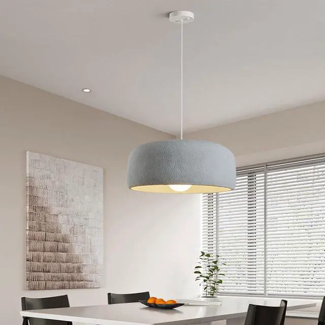 Alt view image 2 of 5 - Industrial Kitchen Island Pendant Light Fixture Japanese Wabi-Sabi Resin Pendant Light Modern E26 Ceiling Hanging Pendant lamp for Dining Room Hallway Bedroom Foyer Living Room Kitchen