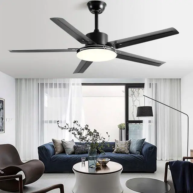 Alt view image 2 of 6 - Stainless Steel Low Profile Ceiling Fan with Light 42 Inch Ceiling Fans with Lights and Remote Indoor Dimmable Smart Ceiling Fan Flush Mount Mute Ceiling Fan with Lights